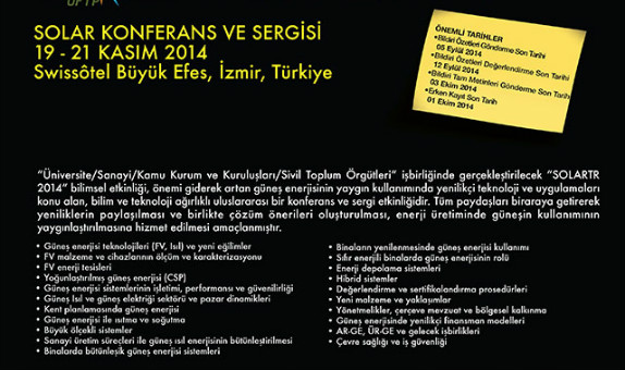 SOLARTR 2014'e 3 Kıta ve 15 Ülkeden Yoğun İlgi SOLARTR 2014'e 3 Kıta ve 15 Ülkeden Yoğun İlgi