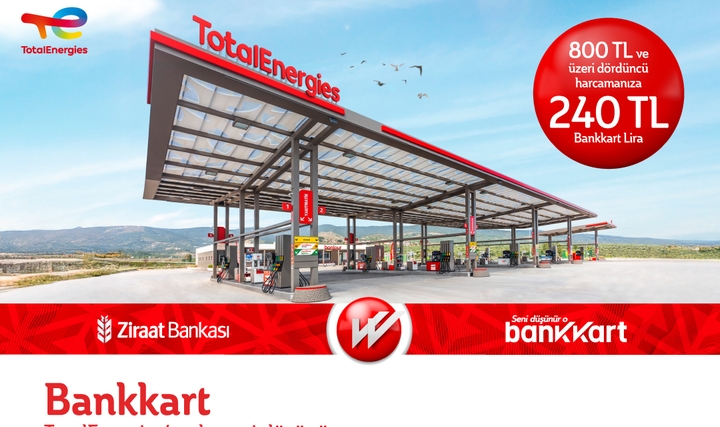 Club TotalEnergies'ten 240 TL Bankkart Lira Hediye Fırsatı Club TotalEnergies'ten 240 TL Bankkart Lira Hediye Fırsatı