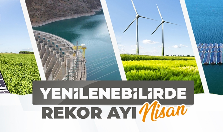 Nisan'da Güneş ve Rüzgar Kaynaklı Elektrik Üretimi Rekor Kırdı Nisan'da Güneş ve Rüzgar Kaynaklı Elektrik Üretimi Rekor Kırdı