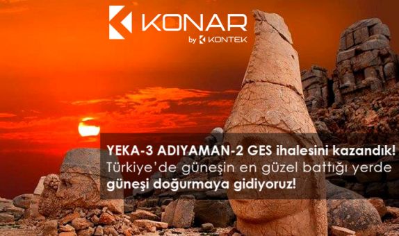 YEKA-3 Adıyaman-2 GES İhalesini Kontek Enerji Kazandı